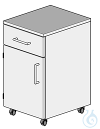 cabinet on castors RC-VETL 400x820 (BxH) dimension: 400x500x820 mm (LxTxH)  cabinet with one...